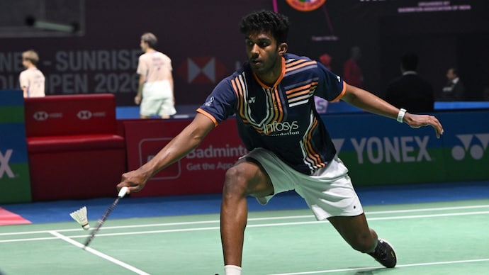 Ayush Shetty beats Jonatan Christie in quarter-finals of the Badmionton Asia Championships. (Badminton Photo) Ayush Shetty