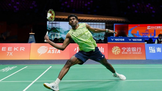 Ayush Shetty lost to Shi Yu Qi in the final of Badminton Asia Championships. (Photo Courtesy: Badminton Asia) Ayush Shetty