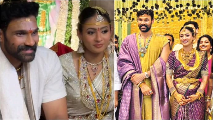 Bellamkonda Sai Sreenivas and Kavya Reddy got married with family and friends in attendance. Bellamkonda Sai Sreenivas, Kavya Reddy