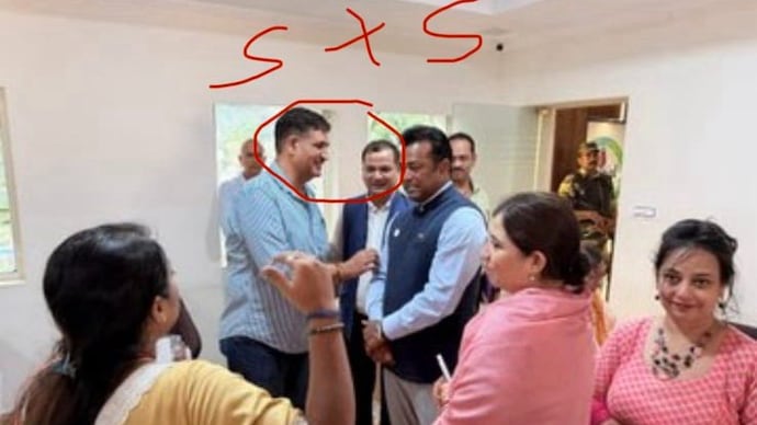 The image of BJP leaders released by Mahua Moitra Bengal elections