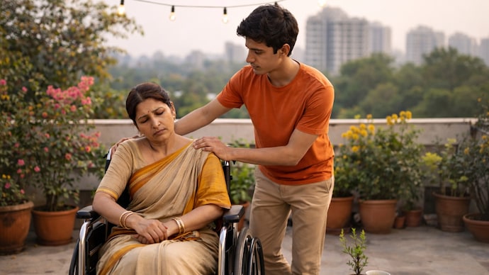 Bengaluru man pushes paralysed mother to death from terrace. (AI generated representative image) bengaluru