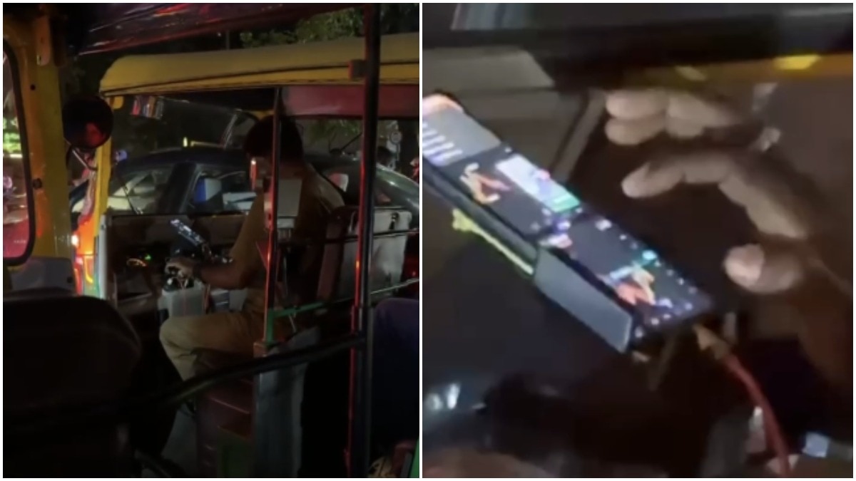 Bengaluru auto driver checks crypto charts in between traffic, man records his video