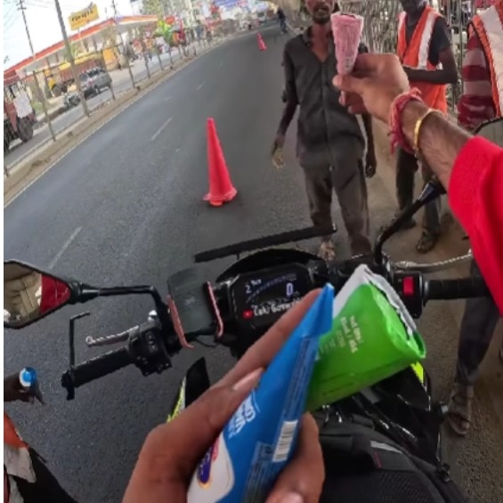 Bengaluru biker hands out free ice creams to workers, brings smiles in summer heat