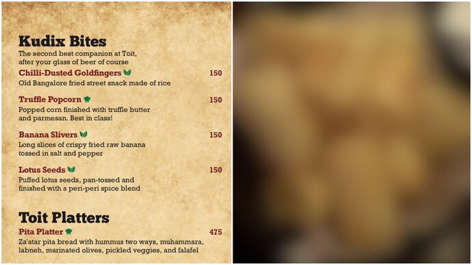 Bengaluru man pays Rs 150 for 'gold-dusted fingers' at pub (Photos: @arunraj3935/X) Bengaluru man pays Rs 150 for 'gold-dusted fingers' at pub