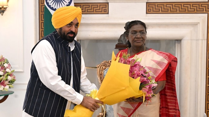 Punjab CM Bhagwant Mann, President Droupadi Murmu Bhagwant Maan,Droupadi Murmu