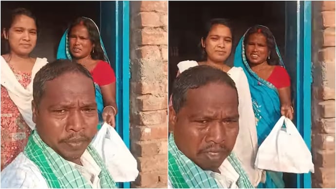 A daily wage labourer's pride was visible after his children scored first divison in their exams. (Photo: Instagram) bihar wage labourer