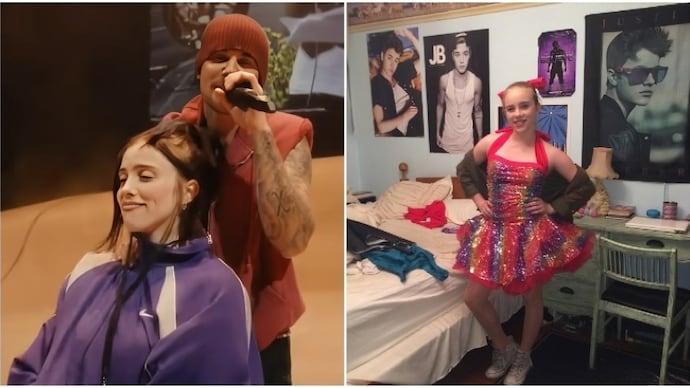 Justin Bieber fangirl to Coachella stage: Billie Eilish’s full-circle moment. (Photo: (L) YouTube screenshot, (R) Instagram/Billie Eilish) Billie Eilish shares throwback pictures after her Coachella set with Justin Bieber.