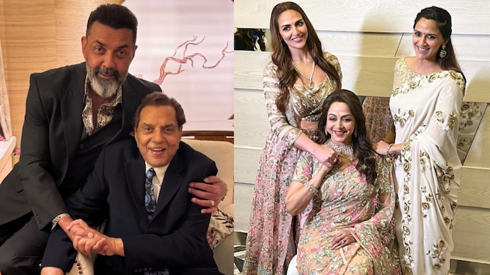 Bobby Deol said that after Dharmendra's death, he is closer to his half-sisters Esha and Ahana. (Credit: Instagram/@iambobbydeol @imeshadeol) Bobby Deol, Dharmendra