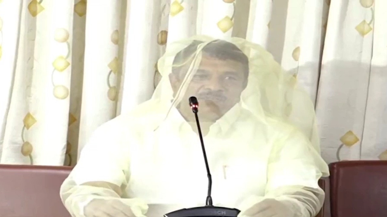 BRS MLA wears net in unique protest against mosquito menace in Hyderabad