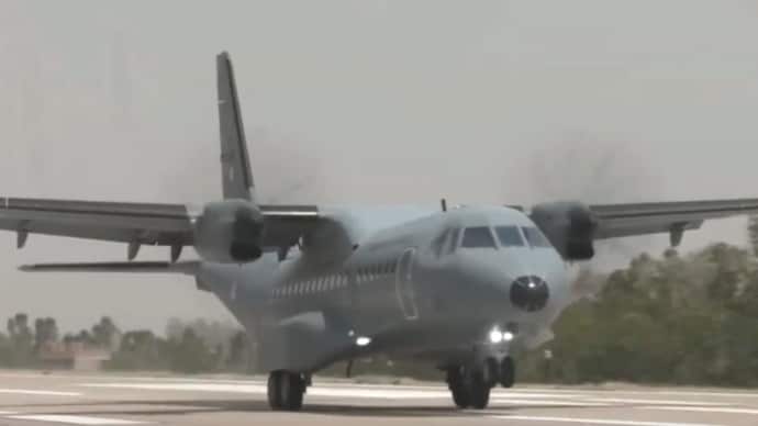 C-295 touches down on UP's Purvanchal Expressway