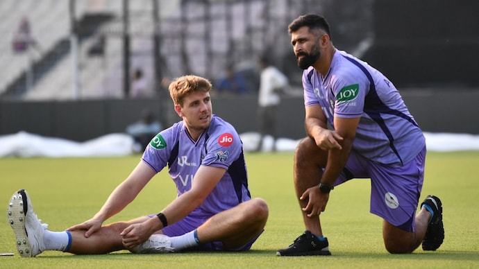 Green has bowled just 7.1 overs in 7 T20Is this season (Courtesy: KKR) Cameron Green