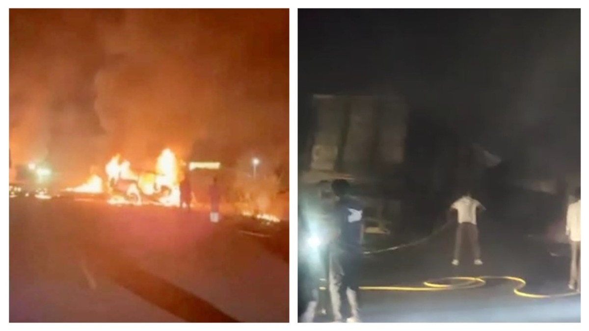 3 killed, 5 critical after car collides with truck, catch fire on Rajasthan highway