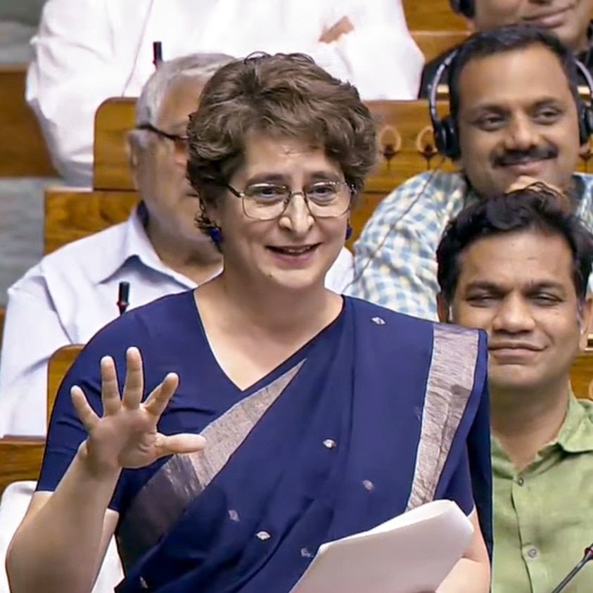 Calm and composed, Priyanka Gandhi’s Lok Sabha speech wins praise, amuses Amit Shah