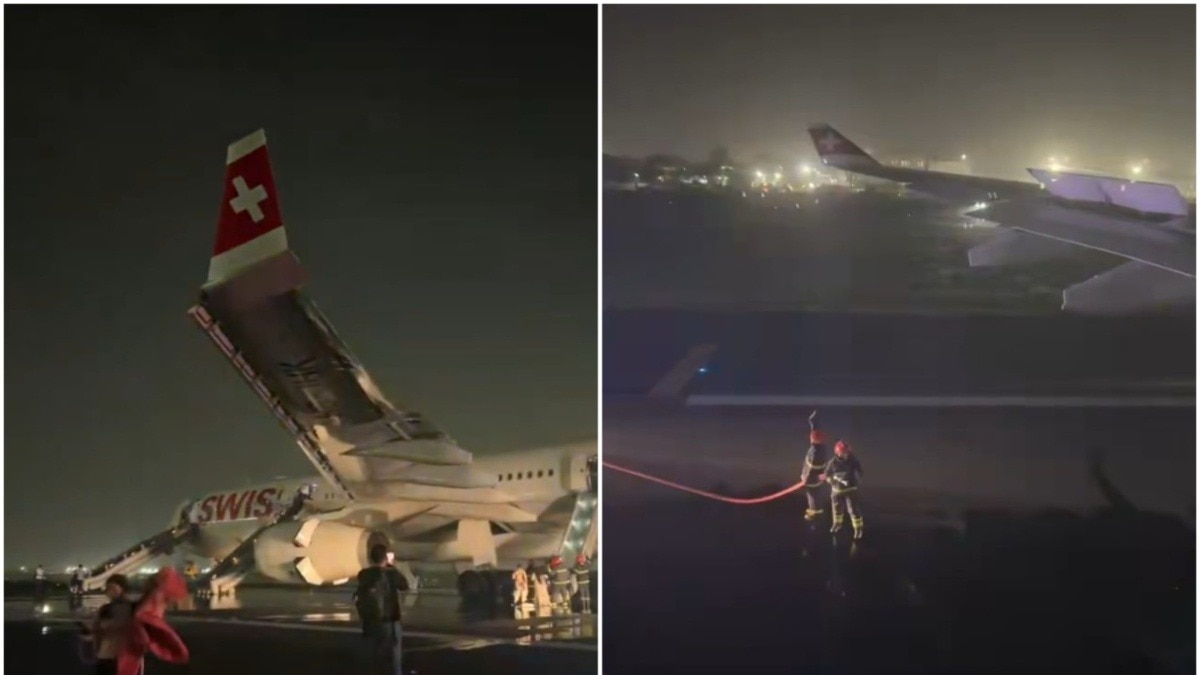 Swiss Air flight evacuated in Delhi after fire scare, 4 passengers injured