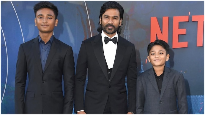 Dhanush addresses rumors of son Yatra entering films. Dhanush with his sons Yatra and Linga