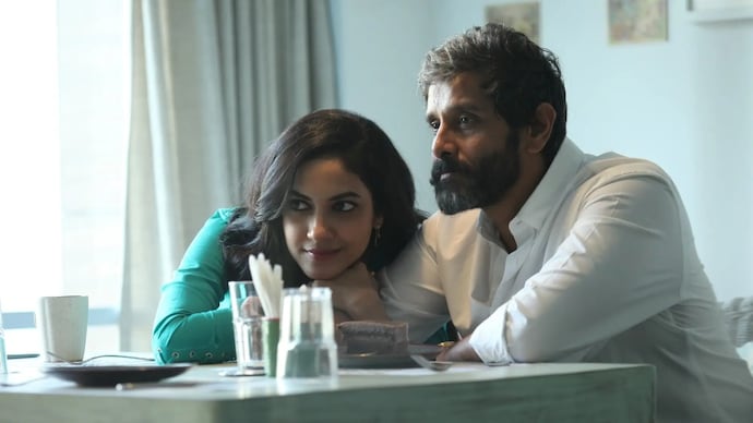 Chiyaan Vikram's Dhruva Natchathiram has been shelved for more than six years. Chiyaan Vikram and Ritu Varma in Dhruva Natchathiram.