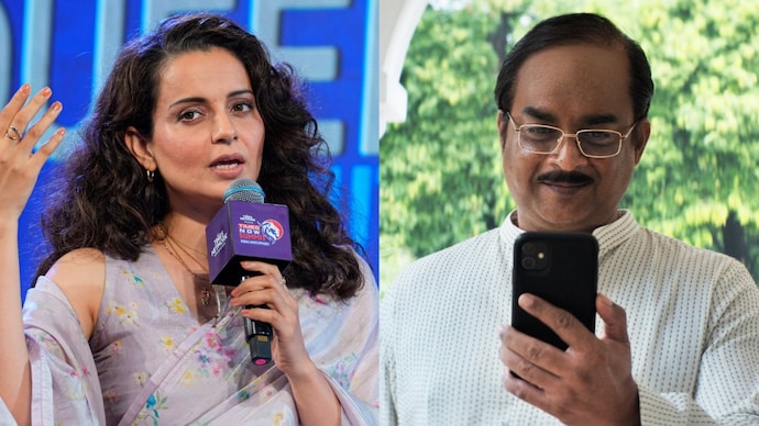 Kangana Ranaut (left) talks about R Madhavan's (right) performance in Dhurandhar (Photo: PTI, Jio Studios) Dhurandhar revived Bollywood: Kangana praises the film, Madhavan's Ajit Doval acting