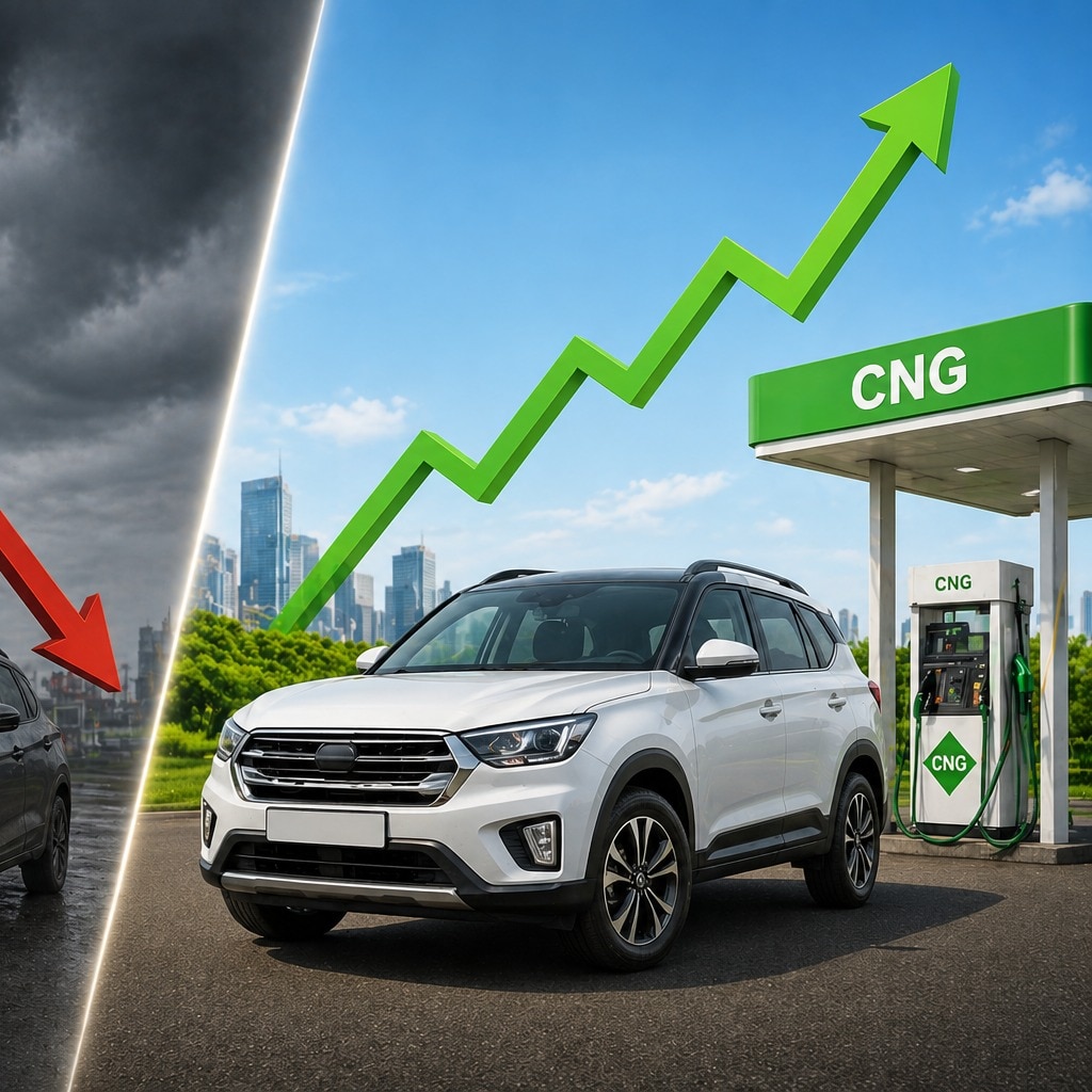 Diesel on the decline, CNG on the rise, the trend is shifting in mass-market mobility.