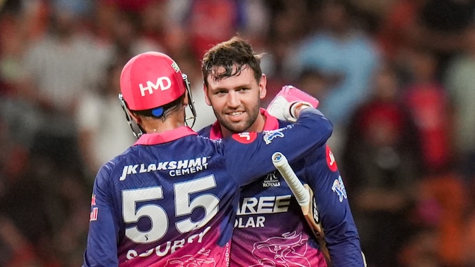 Donovan Ferreira hit an unbeaten fifty in RR's chase of 223 vs PBKS (PTI Photo) Donnovan Ferreira