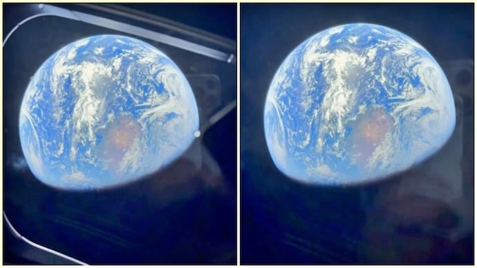 The video was recorded from inside Nasa’s Orion spacecraft. (Photo: Nasa) EARTHSHINE