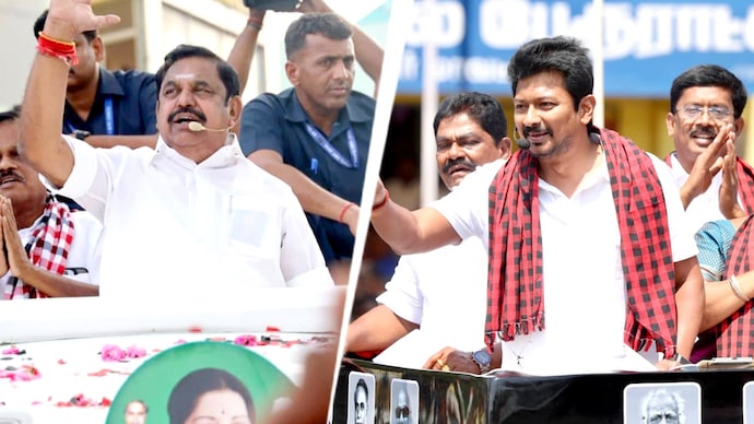 Edappadi K Palaniswami (EPS) and Udhayanidhi Stalin campaigning for Tamil Nadu polls. (Photo: Facebook) Edappadi K Palaniswami (EPS) and Udhayanidhi Stalin campaigning for Tamil Nadu polls. (Photo: Facebook)