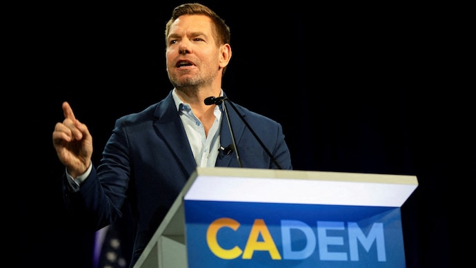 US Representative Eric Swalwell said on Monday he will resign from the House of Representatives (Photo- Reuters)