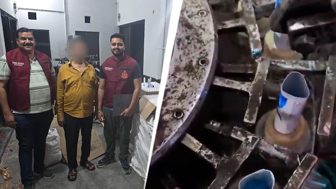 A total of four accused have been arrested by the police in the two operations. (Visuals: Delhi Police Crime Branch on X) Fake toothpaste
