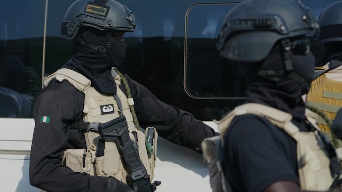 Members of the Nigerian army provide security during an event in Minna, Nigeria (File Photo- AP)amba, File)