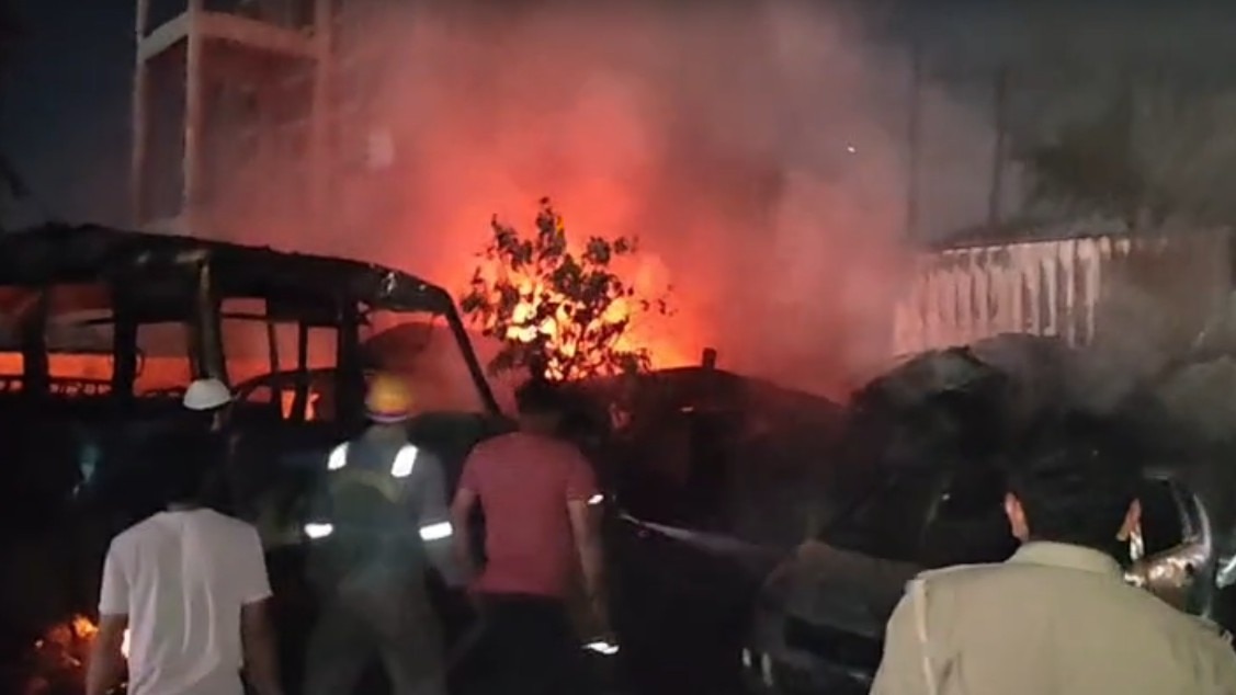 Fire at Ghaziabad police station burns 15-20 seized vehicles