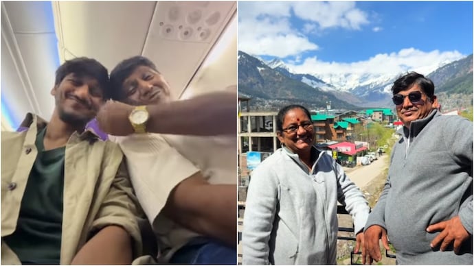 A video showing a Mumbai man taking his parents on a trip will melt your heart. (Photo: Instagram) first flight