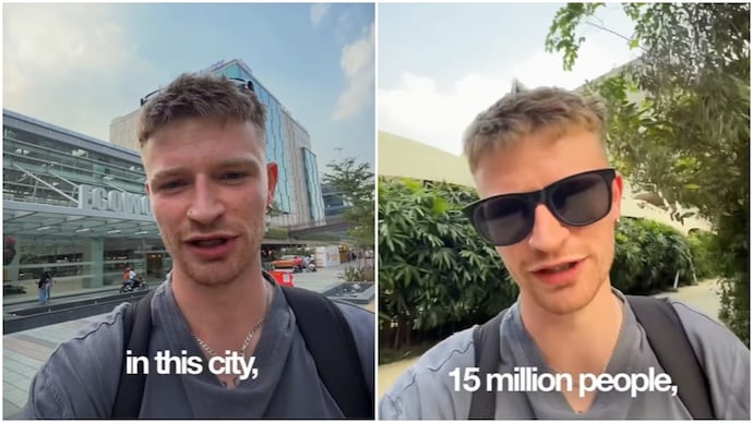 A video shared by a tourist about Bengaluru has started a chatter online. (Photo: Instagram) foreigner