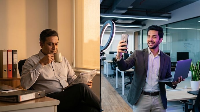 From coffee cups to camera clicks, the modern workplace break is no longer just about sipping, but about creating (Photo: AI Generated) From coffee cups to camera clicks, the modern workplace break is no longer just about sipping, but about creating.( Photo: AI Generated)