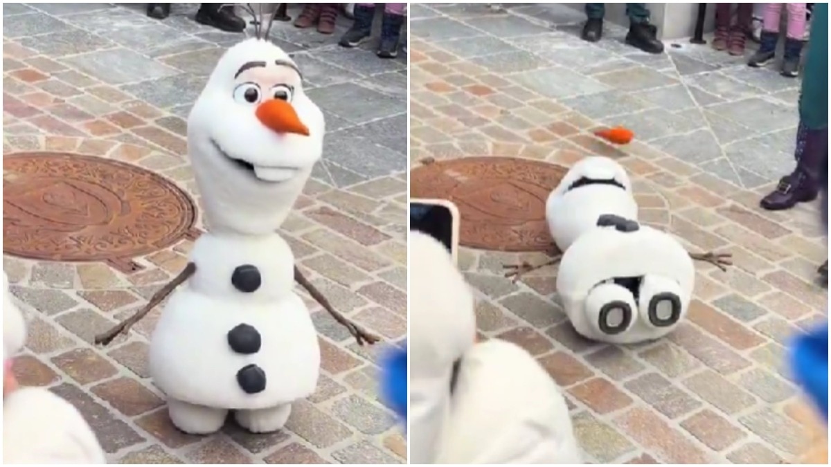 Video: Frozen's Olaf robot collapses mid-performance at Disneyland Paris