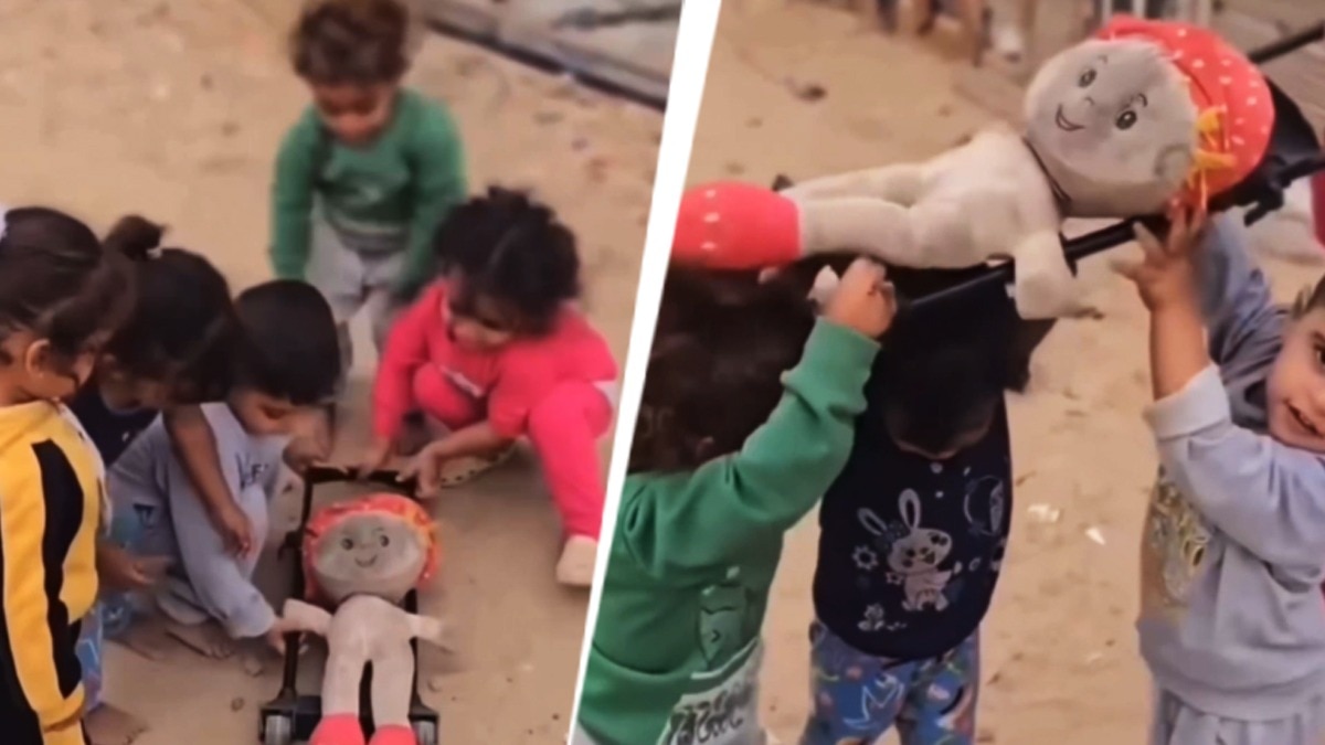 Video: Toddlers in Gaza hold doll's funeral, mirroring what they see every day