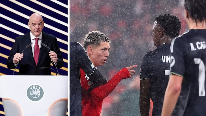 Gianni Infantino commented in the aftermath of the Prestianni-Vinicius racism row. (Image: Reuters) Gianni Infantino