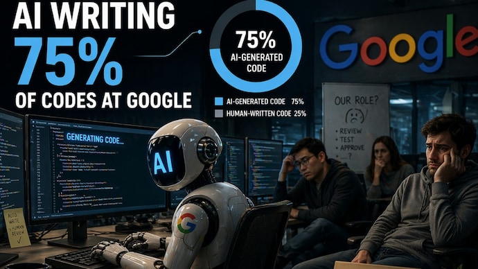 Google says 75 percent of code is now generated by AI, reveals what human engineers do. (Image generated using AI) Google