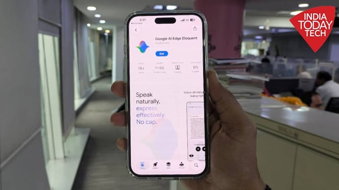 Google AI Edge Eloquent on Apple App Store. (Photo: India Today)