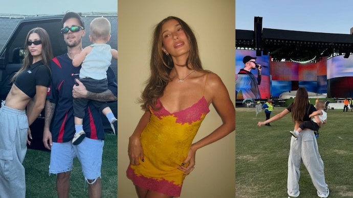 Hailey Bieber offered a look back at Coachella weekend. (Credit: Instagram/@haileybieber) hailey bieber