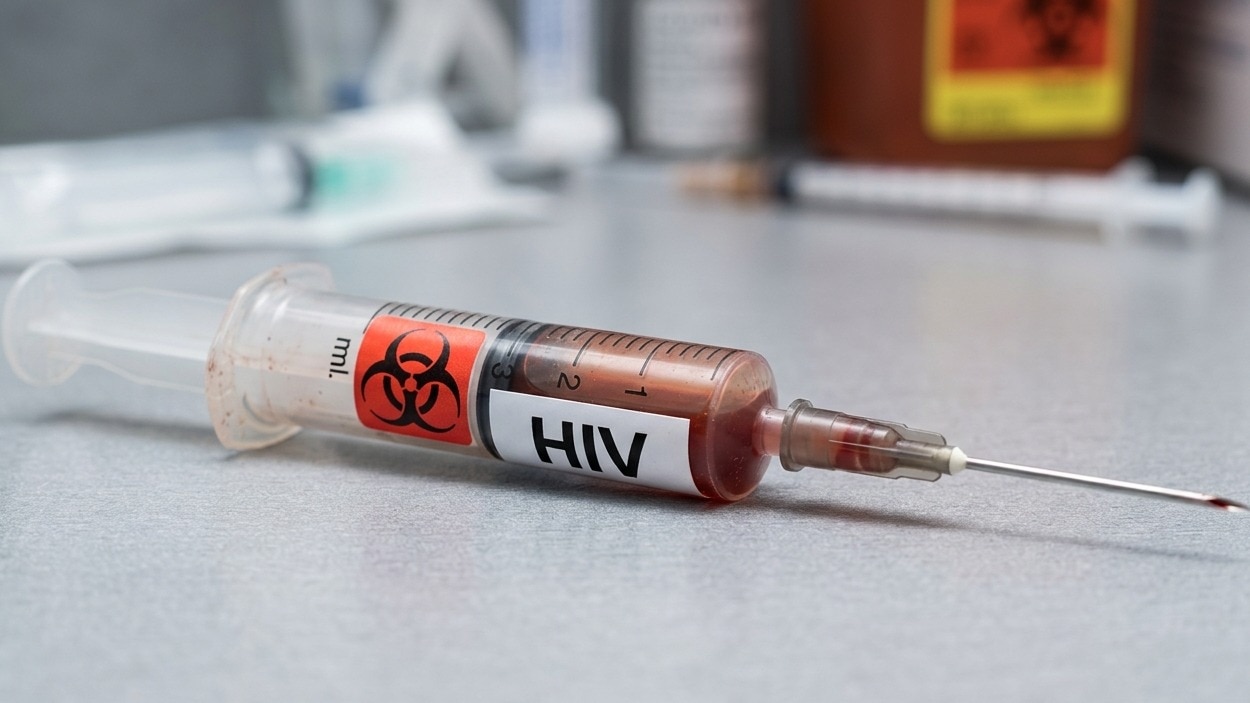 The man and few of his family members are HIV-positive. (AI-generated representative image) HIV blood