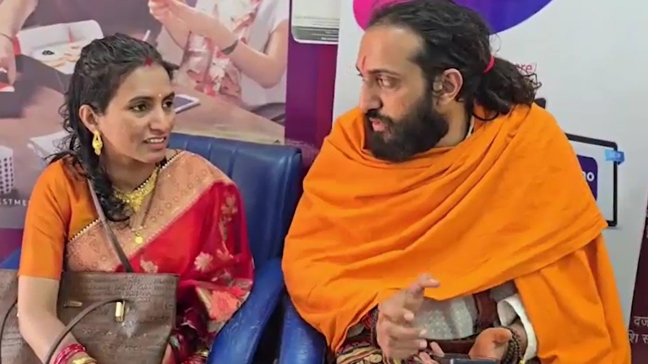 Maha Kumbh fame IIT Baba Abhay visits Haryana's Jhajjar after marriage