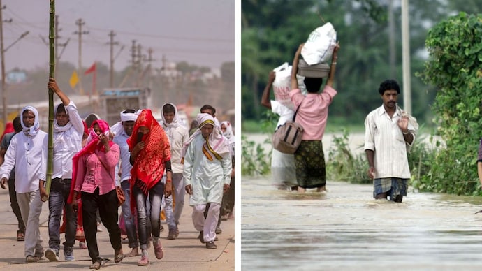 India braces for a sharply divided weather day on April 27, with a punishing heatwave roasting the north and central plains while the northeast prepares for very heavy rain and thundersqualls. (Photo: Reuters/PTI) India braces for a sharply divided weather day on April 27, with a punishing heatwave roasting the north and central plains while the northeast prepares for very heavy rain and thundersqualls. (Photo: Reuters/PTI)