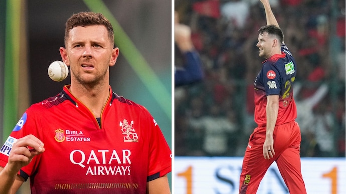 Josh Hazlewood and Jacob Duffy could play together for RCB. (Image: Reuters, PTI) Jacob Duffy, Josh Hazlewood