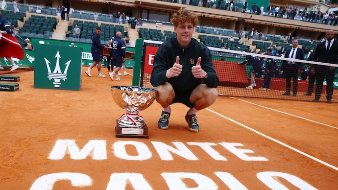 Sinner defeated Alcaraz to win the Monte Carlo Masters (Courtesy: Reuters) Jannik Sinner