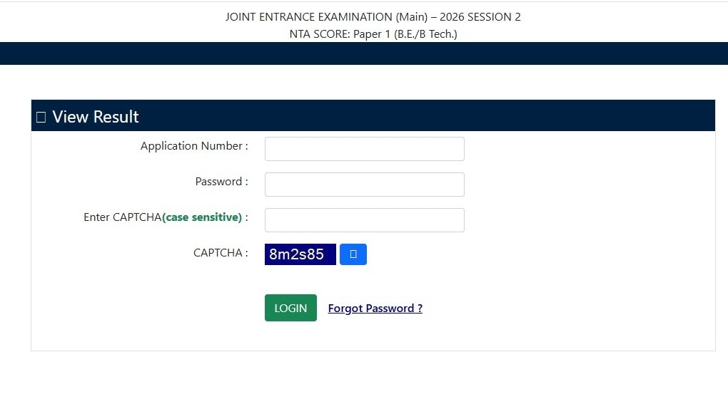JEE Main 2026 Session 2 result declared, direct link active: Check scorecards here