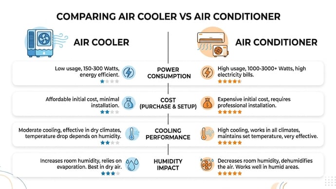 AC or cooler? The answer isn’t one-size-fits-all. From Delhi’s dry heat to Mumbai’s humidity