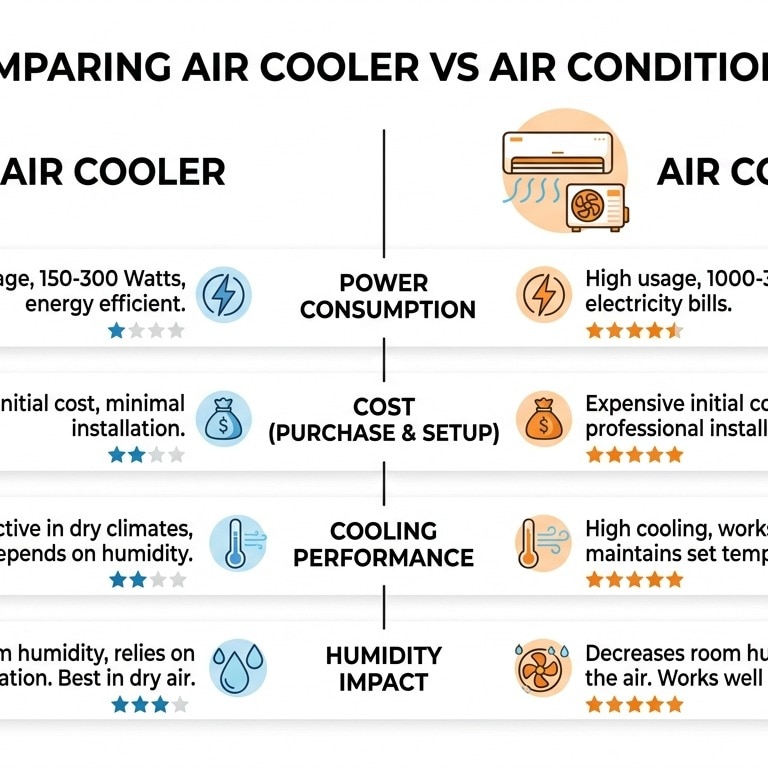 AC vs cooler: Which is better for your city? Data-backed answer