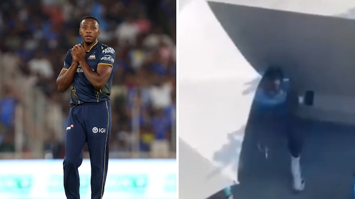 Kagiso Rabada is allegedly seen smoking a cigarette while with the Gujarat Titans. (Image: Reuters, X/@isnwrld) Kagiso Rabada