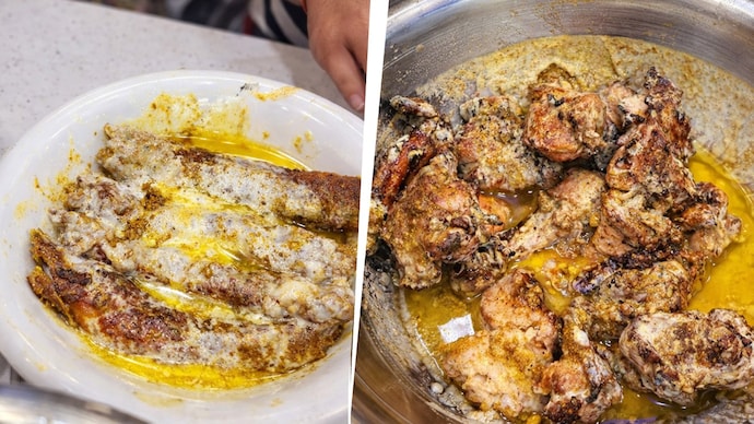 Kebabs and butter chicken.