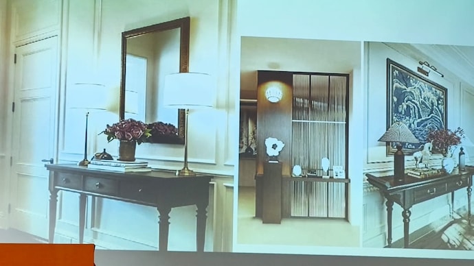 BJP leader Parvesh Sharma showed visuals he claimed were from Arvind Kejriwal’s new residence. (Screen grab)