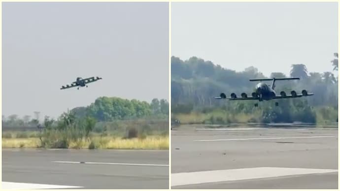 Lat Aerospace completed a successful flight for tech demonstrator, Lat One v0.2. (Photo: X/@deepigoyal) LAT UAV flying Deepinder Goyal